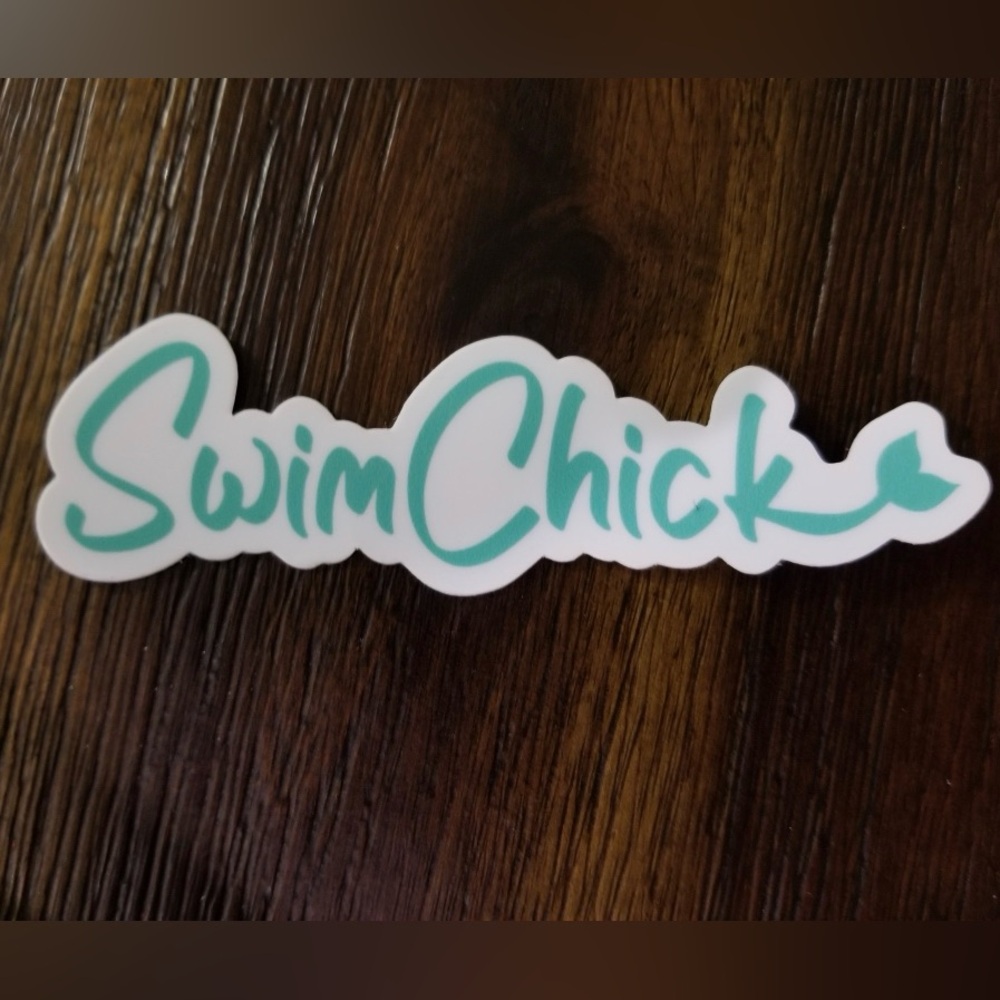 SwimChick Teal 4” Vinyl Sticker